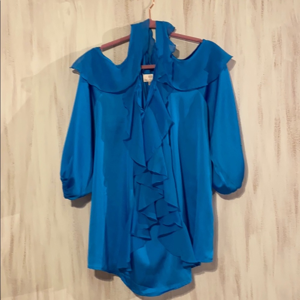 Blue Silky Blouse